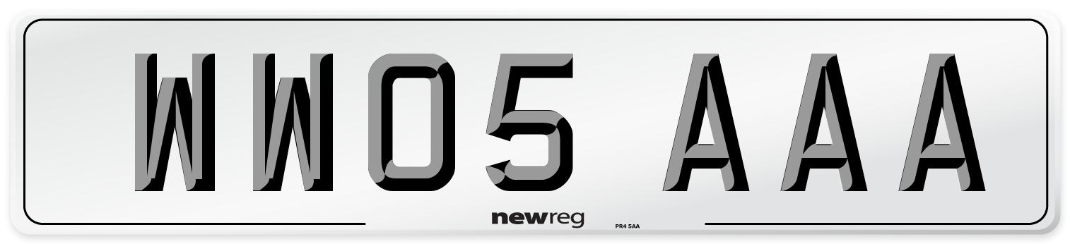 WW05 AAA Number Plate from New Reg